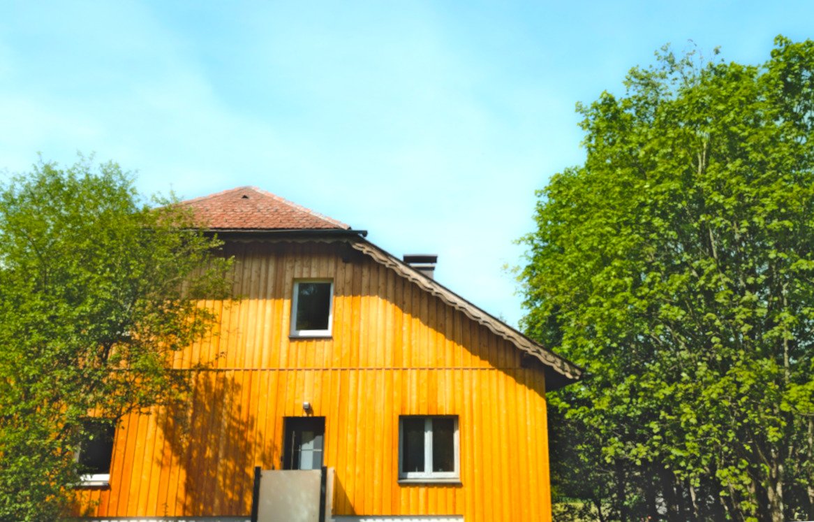 Holzfassade der Ferienwohnung Weiding